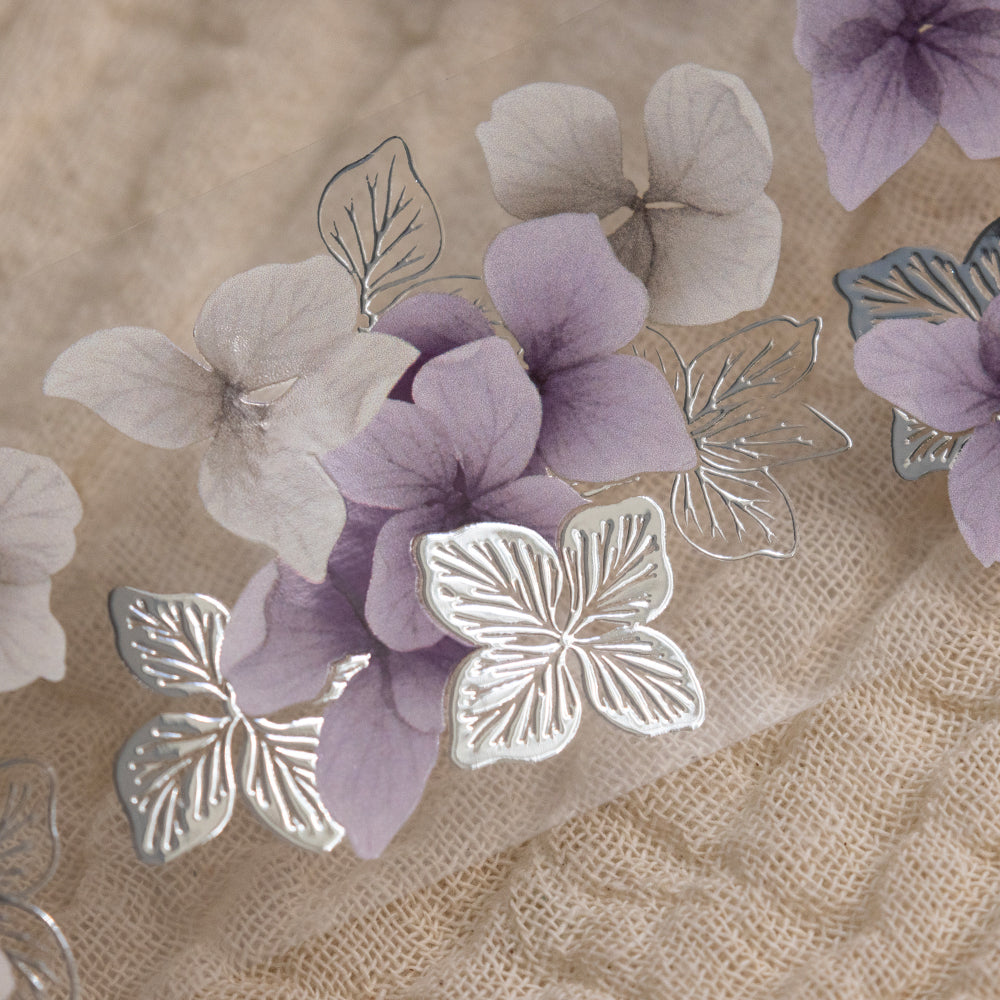 Loi Design - Foiled-Stamped PET Tape - Floral Series - Hydrangea Petals