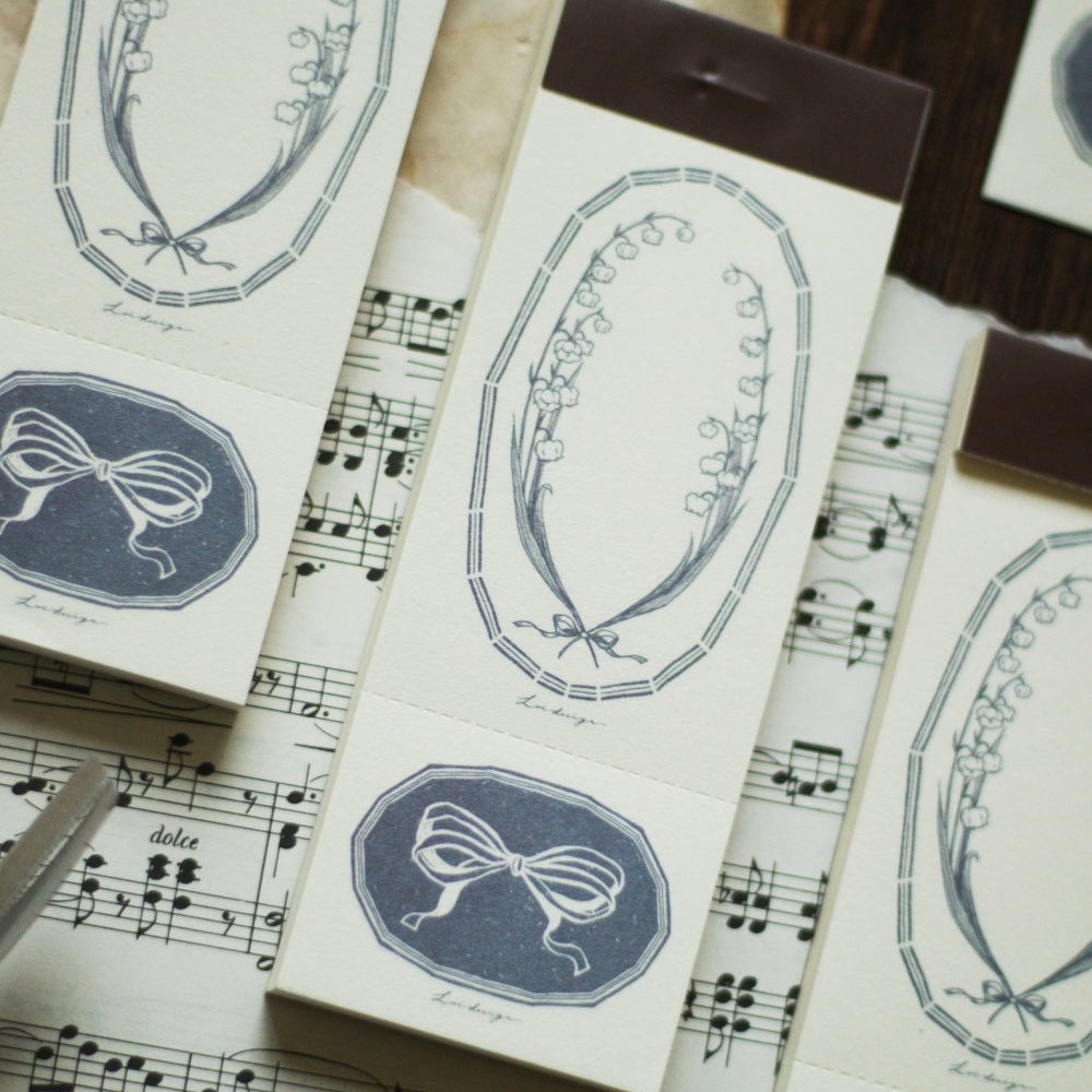 Loi Design - Memo Pad - Collecting Lily Of The Valley