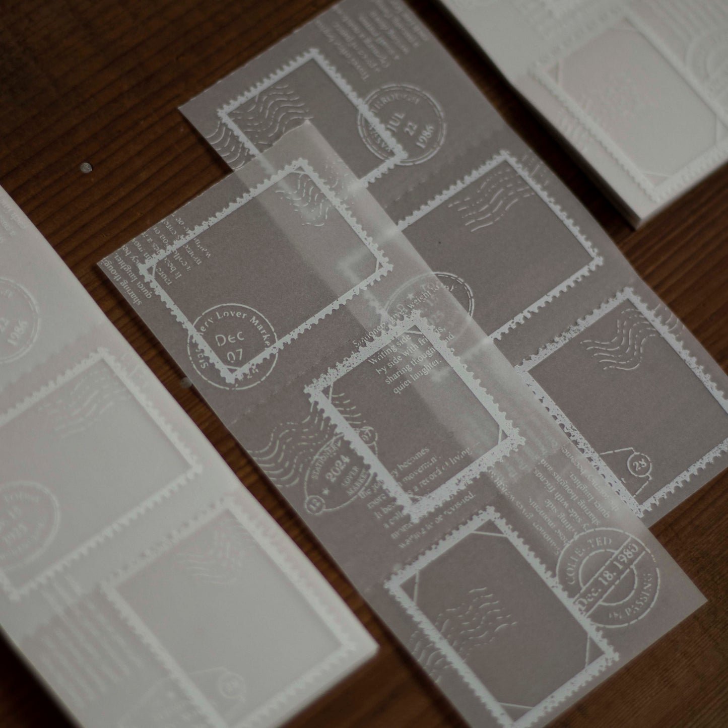 Loi Design - Memo Pad - Tracing Paper - Postage Stamp Collection