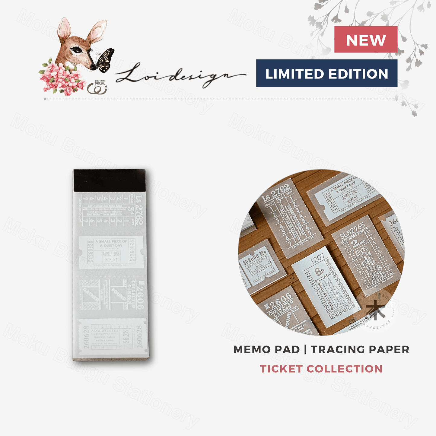 Loi Design - Memo Pad - Tracing Paper - Ticket Collection
