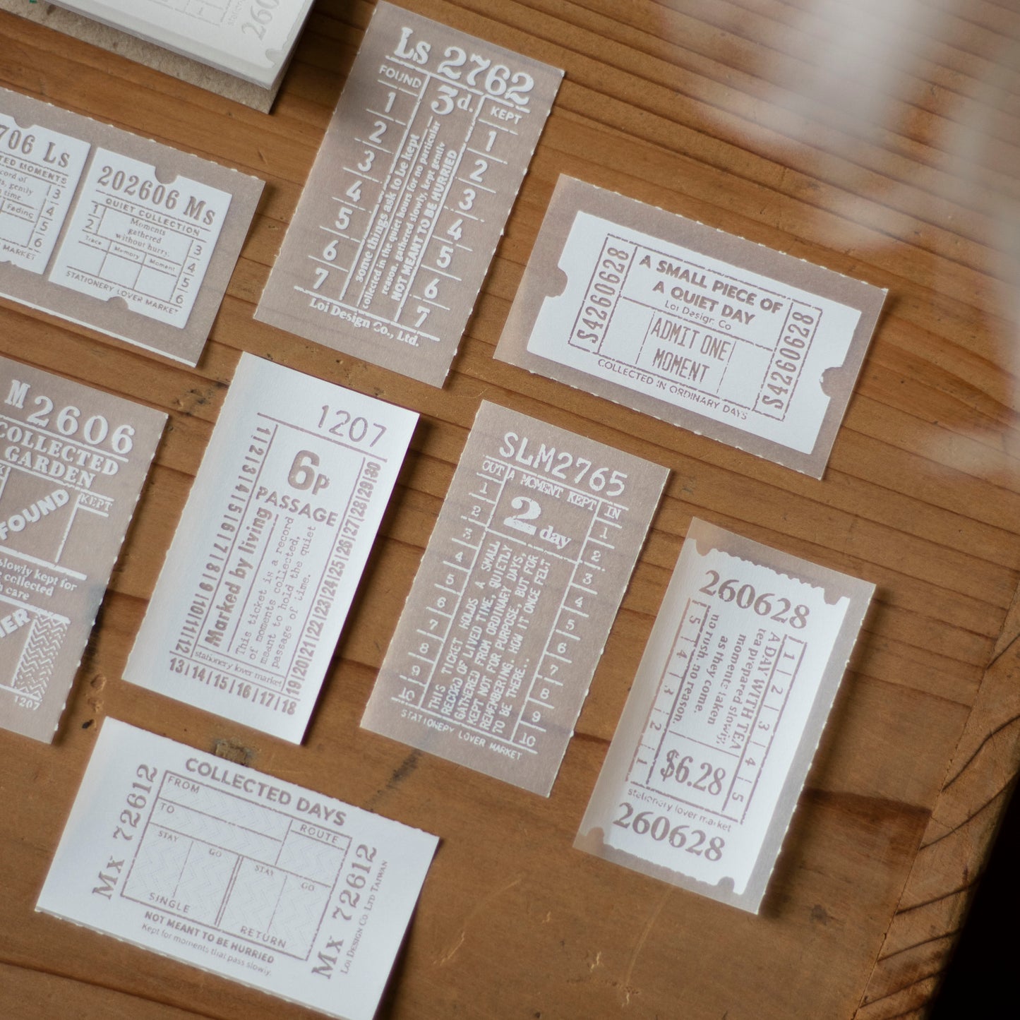 Loi Design - Memo Pad - Tracing Paper - Ticket Collection