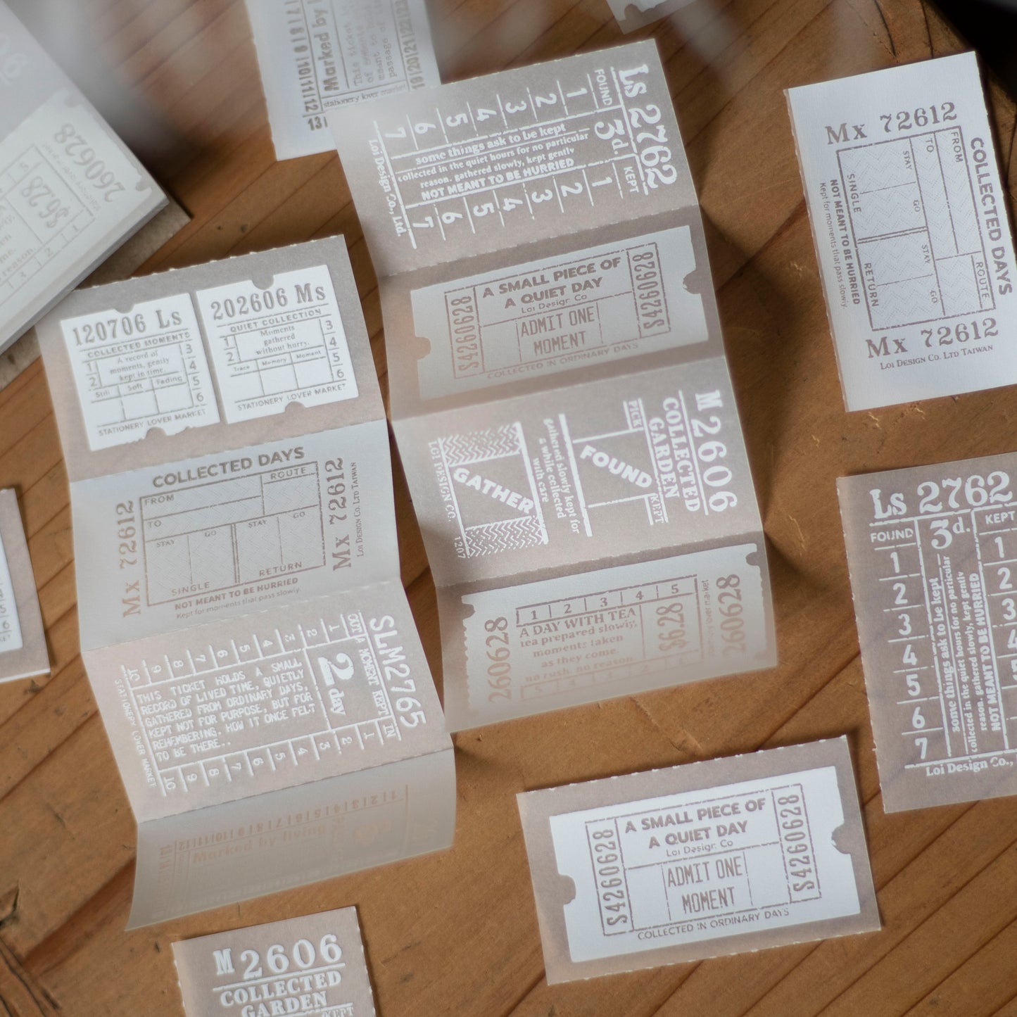 Loi Design - Memo Pad - Tracing Paper - Ticket Collection