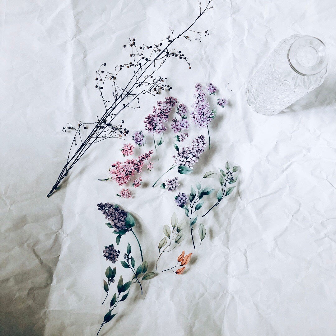 Loi Design - PET Tape - Floral Series - Lilac & Eucalyptus