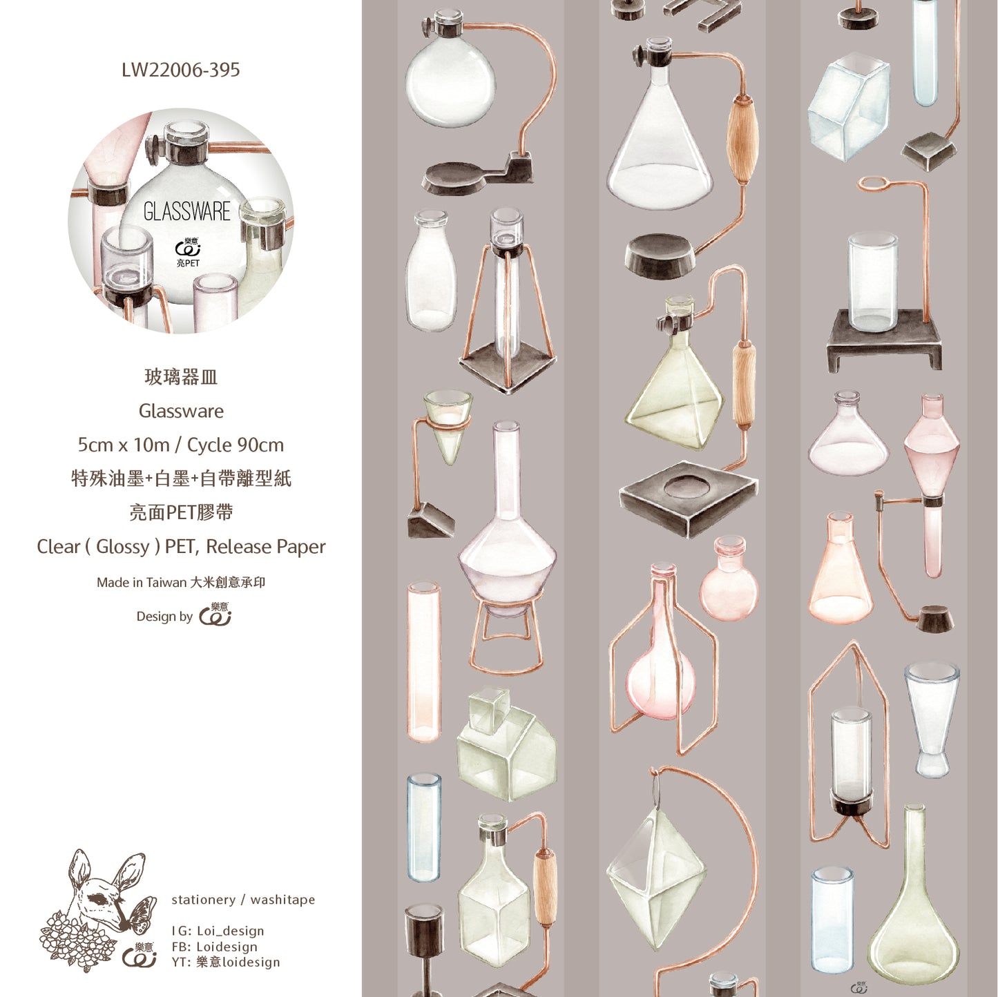 Loi Design - PET Tape - Glassware