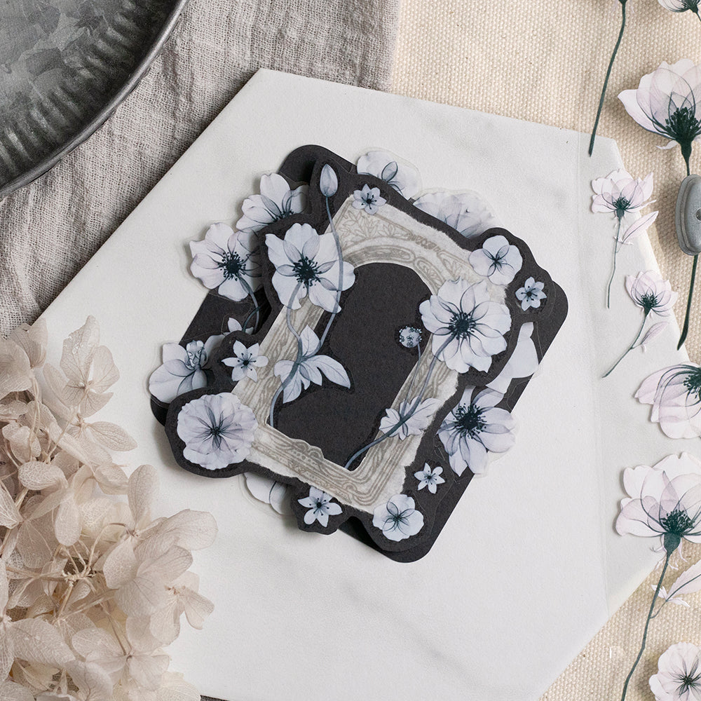 Loi Design - PET Tape - Translucent Floral Series - Monochrome Florals