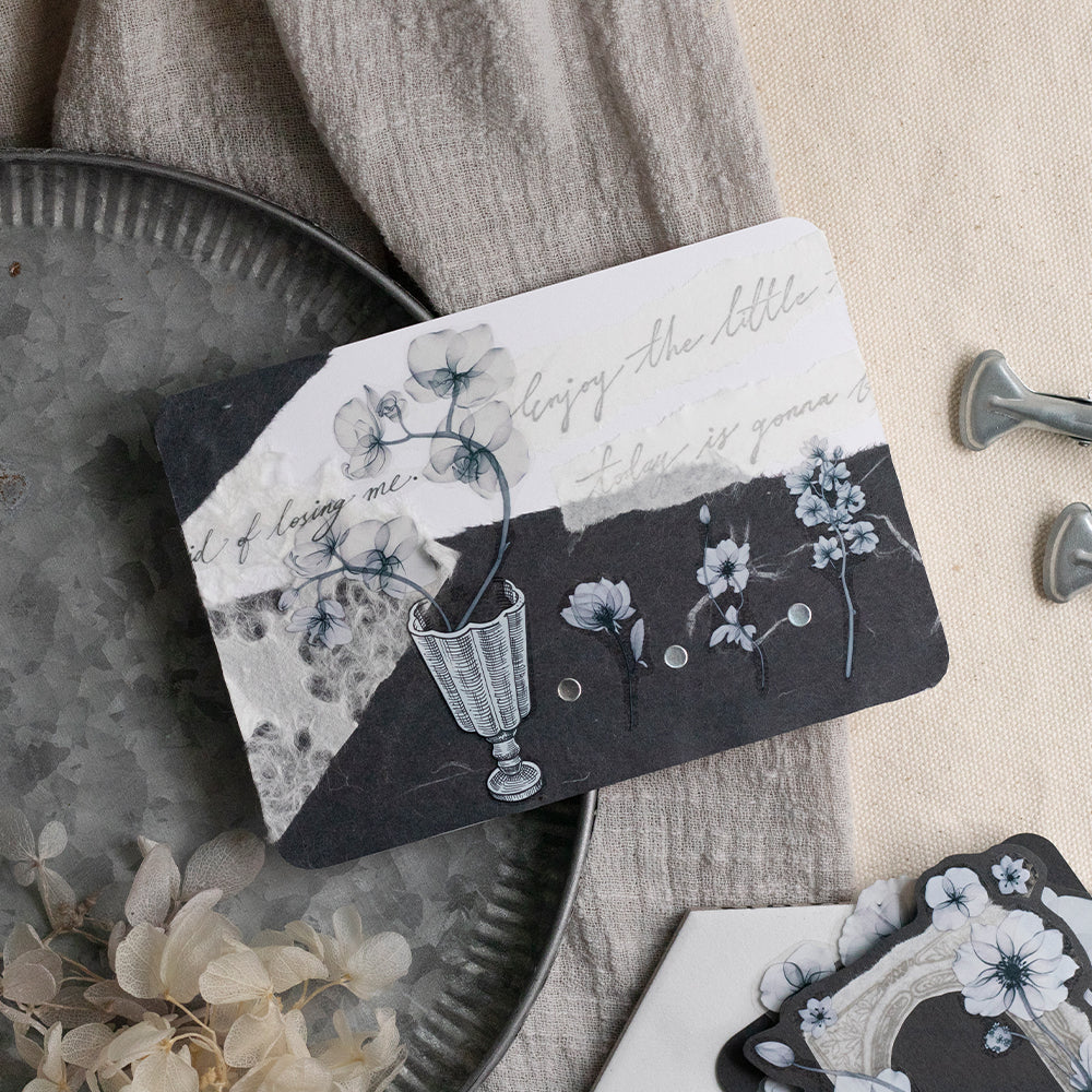 Loi Design - PET Tape - Translucent Floral Series - Monochrome Florals