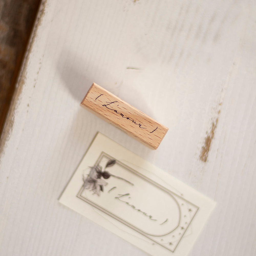 Loi Design - Wooden Rubber Stamp Set - Record Sweet Moments
