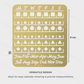 Midori - Brass Calendar Template Stencil - Monthly Block - Large