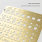 Midori - Brass Calendar Template Stencil - Monthly Block - Large