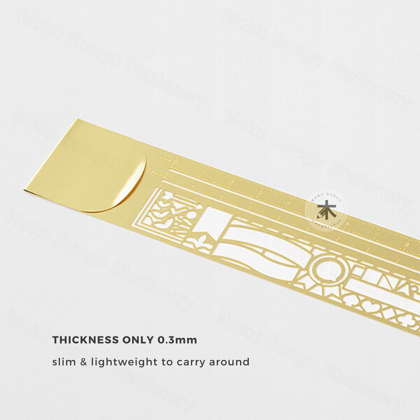 Midori - Clip Stencil Ruler - Gold - Decorative Pattern