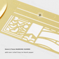 Midori - Clip Stencil Ruler - Gold - Decorative Pattern