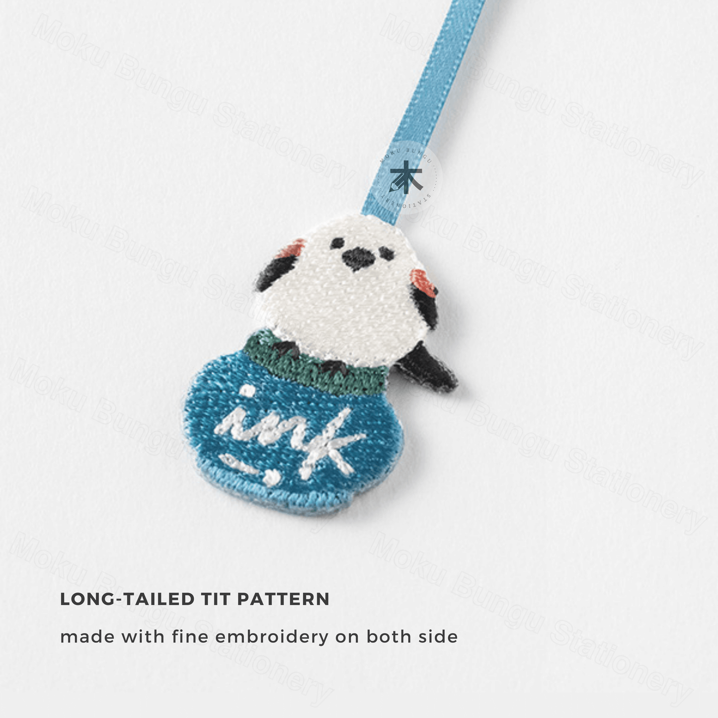 Midori - Embroidery Clip Bookmarker - Long-tailed Tit