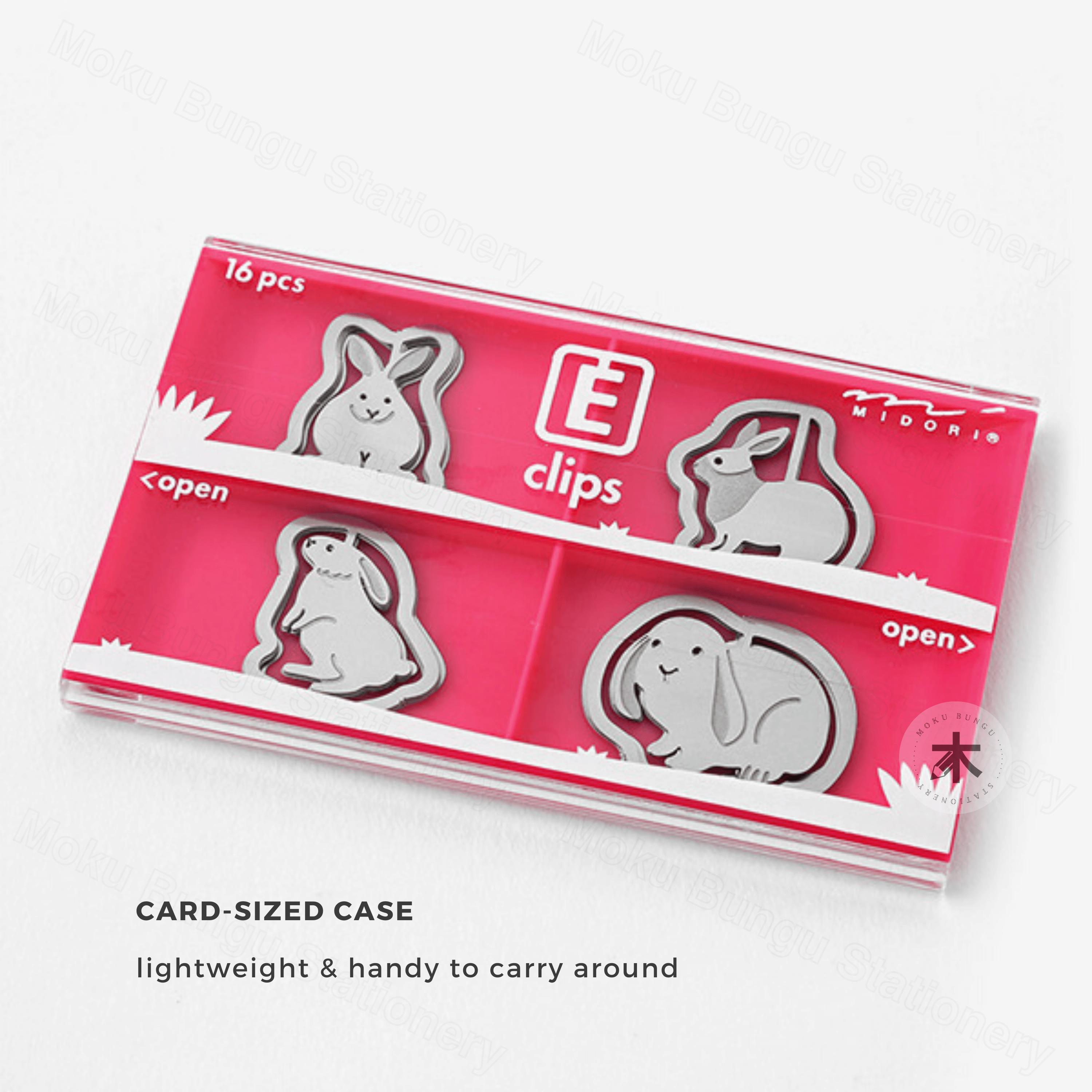 Clips For Rabbit Pen Midori - Etching E Clips - Rabbit – Moku Bungu Stationery