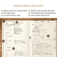 Midori - Hibino - Free Diary - 1 Day 2 Pages - A6 - Brown