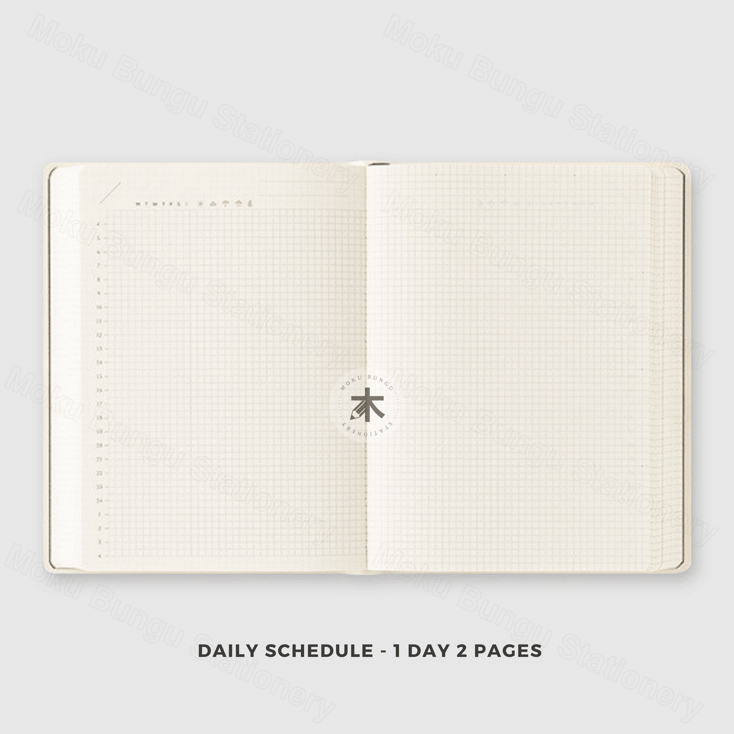 Midori - Hibino - Free Diary - 1 Day 2 Pages - A6 - Ivory