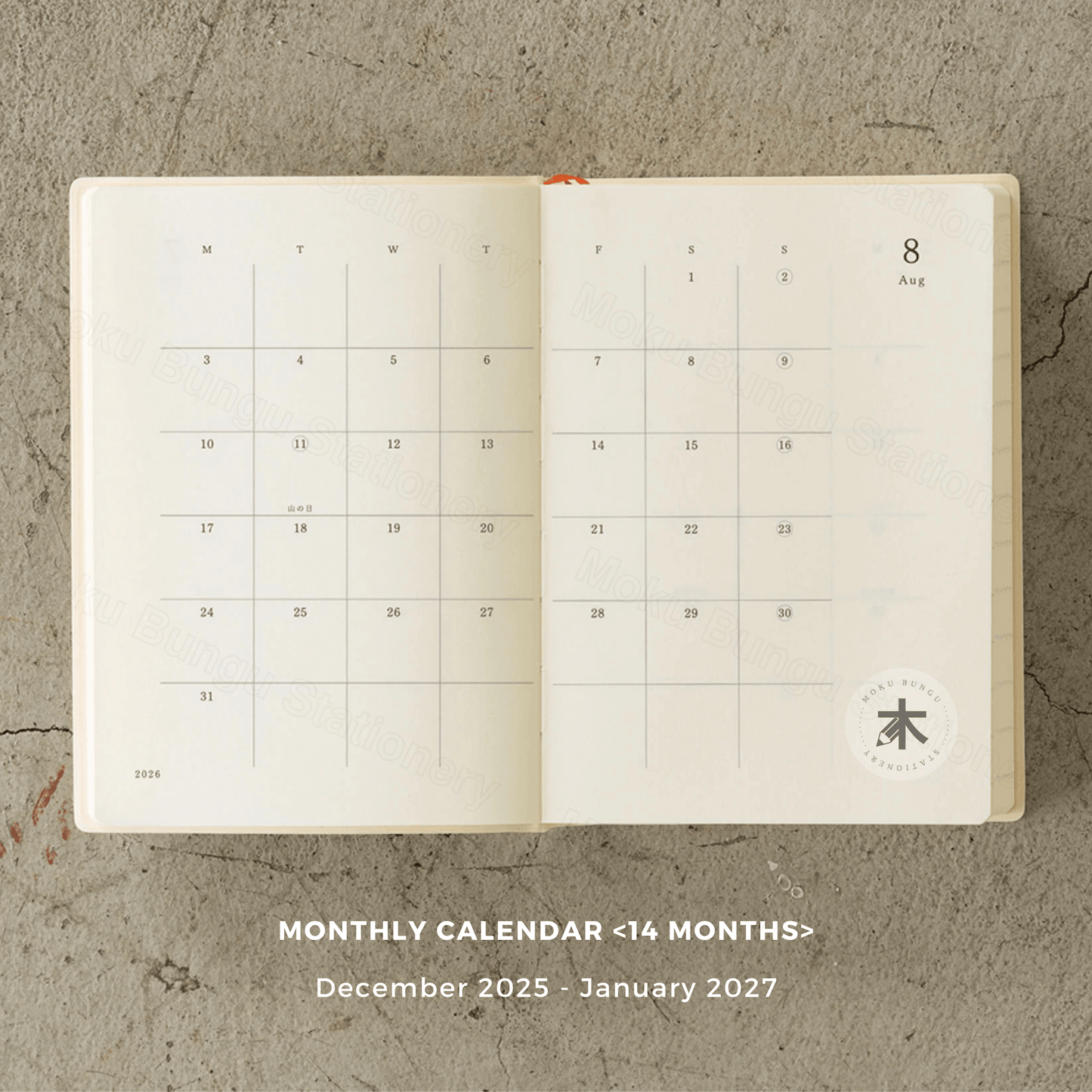 Midori - MD Notebook - 2026 Diary - 1 Day 1 Page - A6