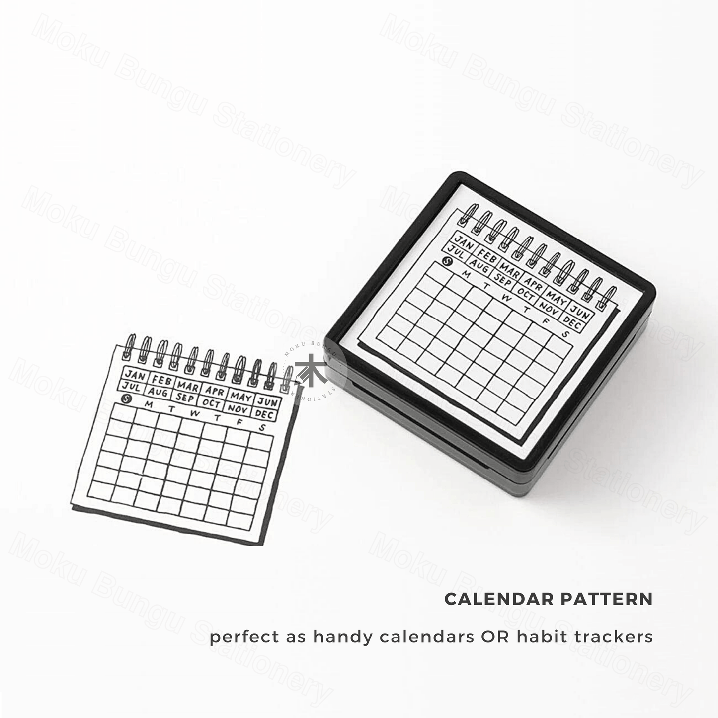 Midori - Paintable Pre-inked Stamp - Calendar