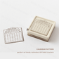 Midori - Paintable Pre-inked Stamp - Calendar - Monday Start (Soft Brown Ink)