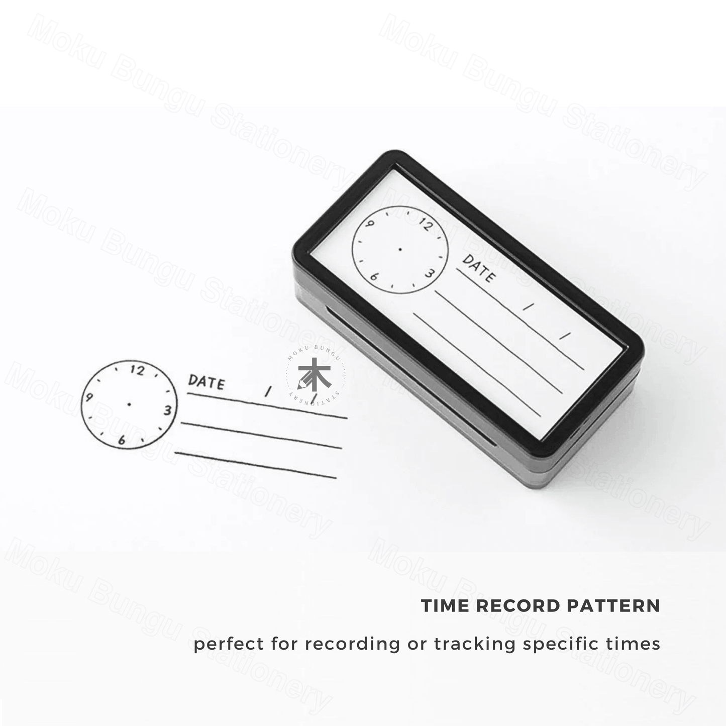 Midori - Paintable Pre-inked Stamp - Half Size - Time Record