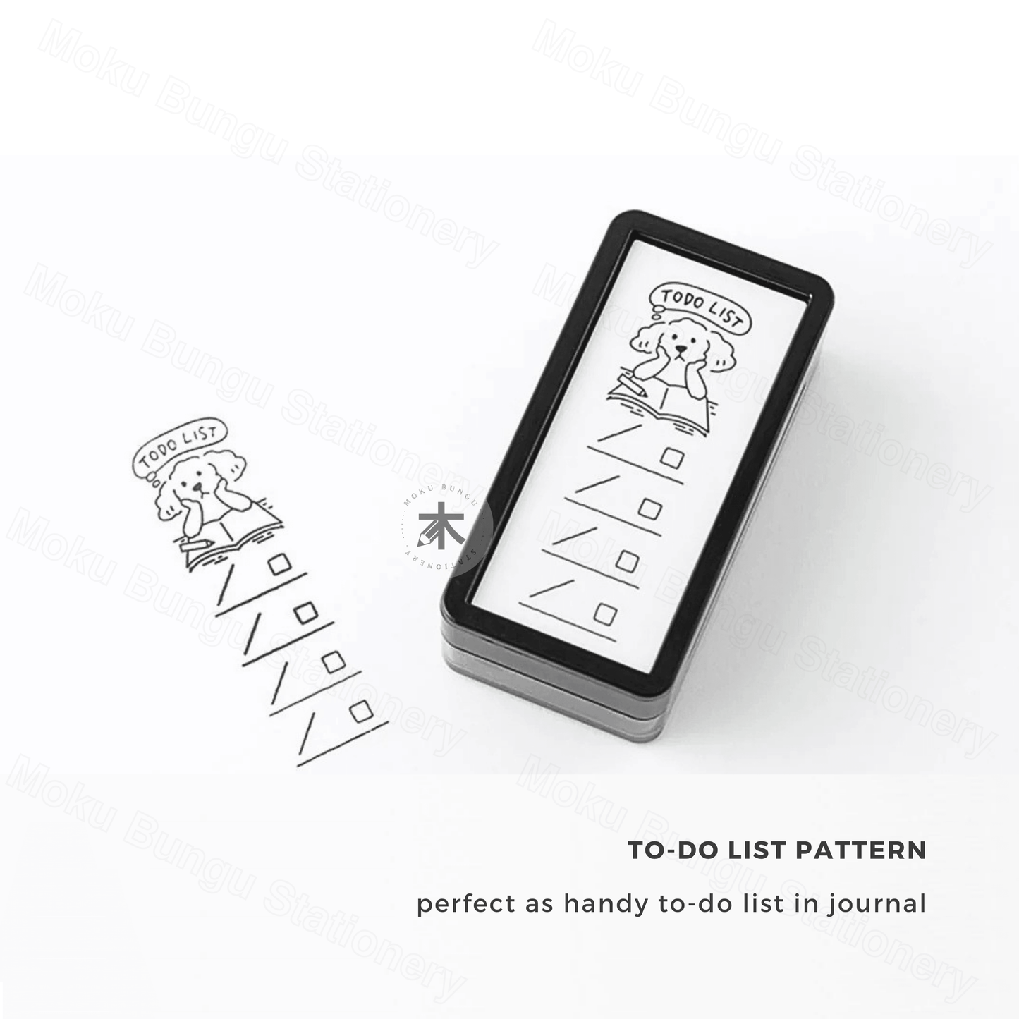 Midori - Paintable Pre-inked Stamp - Half Size - To-Do List