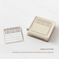 Midori - Paintable Pre-inked Stamp - Memo (Soft Brown Ink)