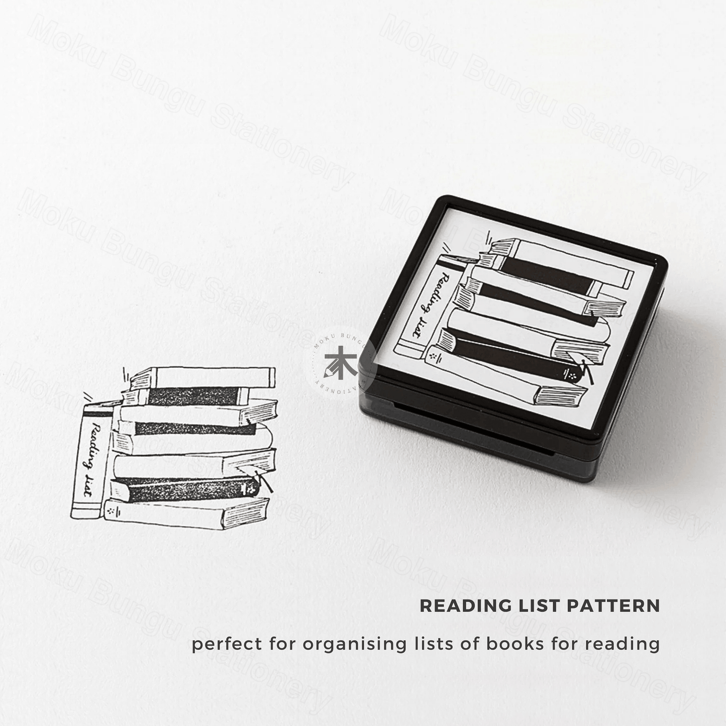 Midori - Paintable Pre-inked Stamp - Reading List