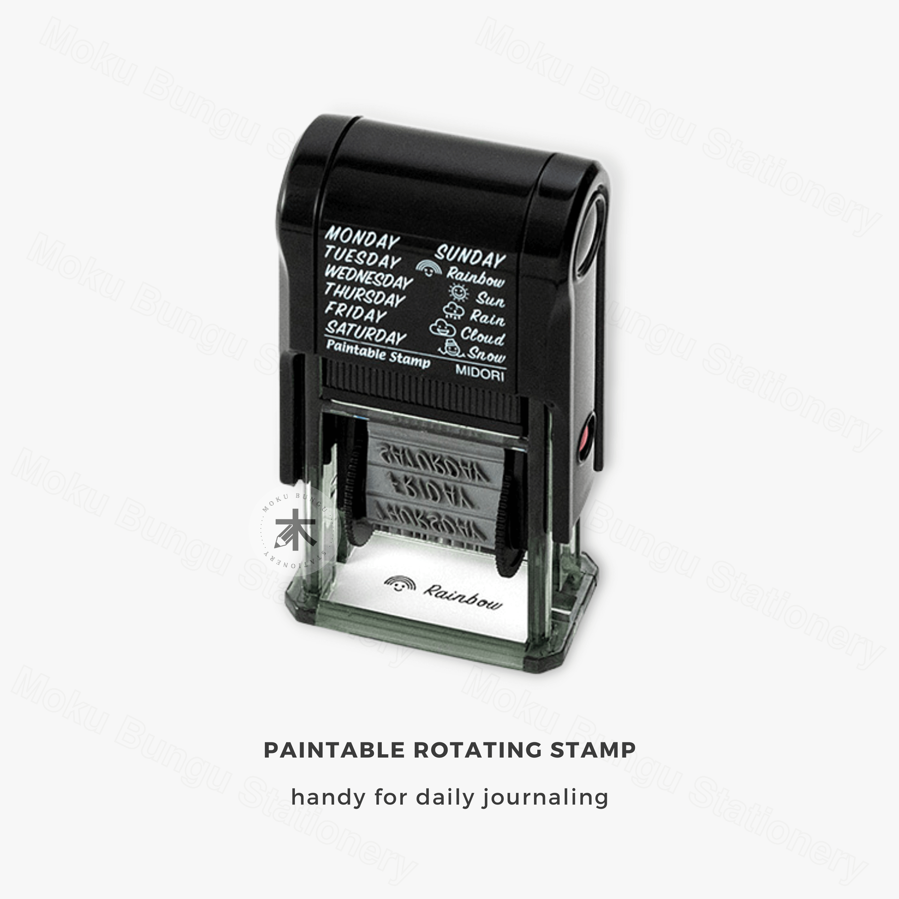 Midori - Paintable Rotating Stamp - Days of the Week & Weather – Moku ...