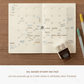 Midori - Paintable Self-Inking Rotating Stamp - 12 Months (Soft Brown Ink)