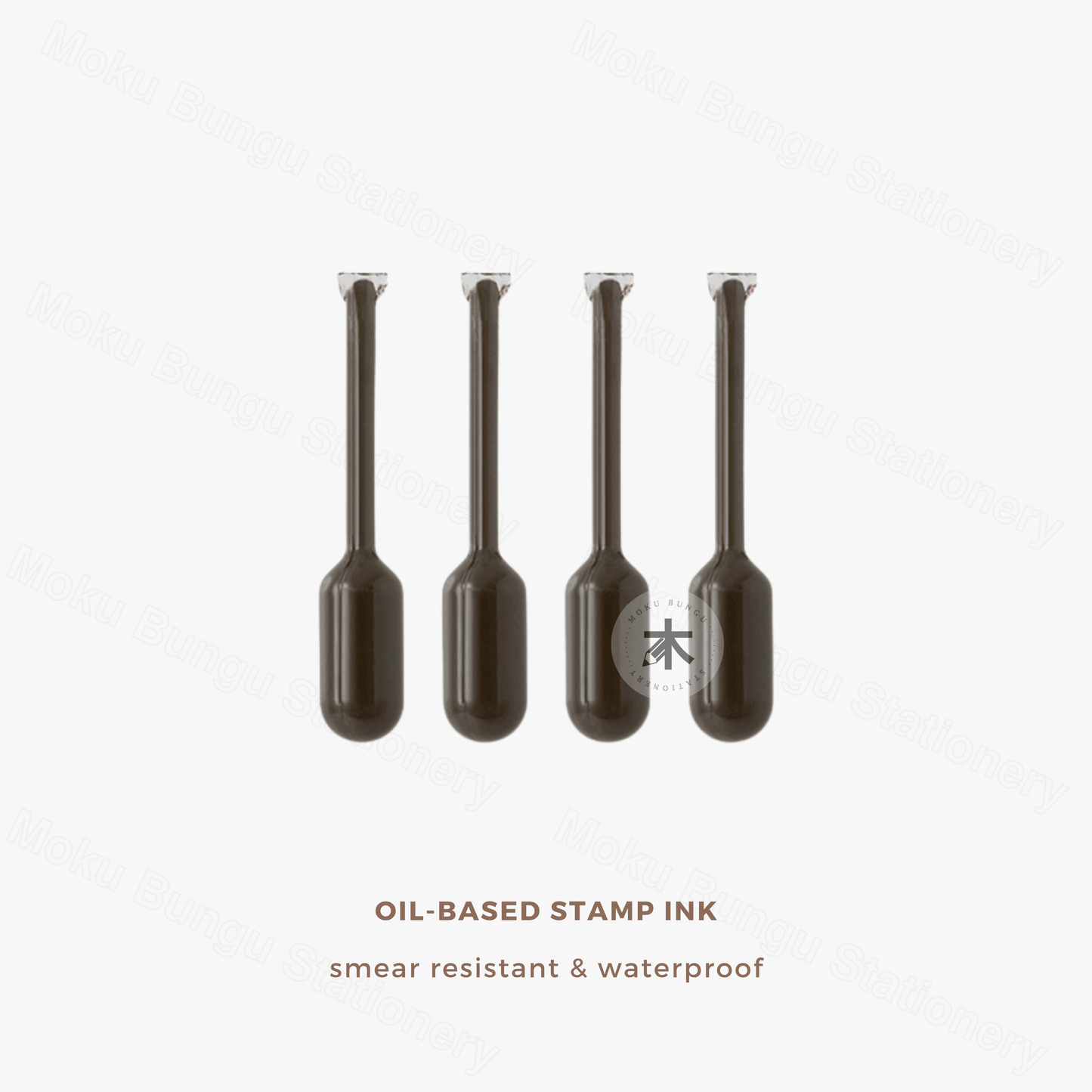 Midori - Paintable Stamp Ink Refill Set - 0.25ml x 4 pieces - Soft Brown