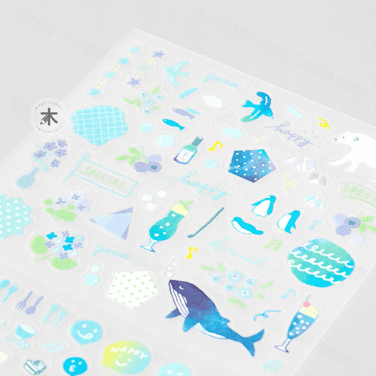 Midori - Seal Collection - Planner Stickers - Colour Theme - Blue