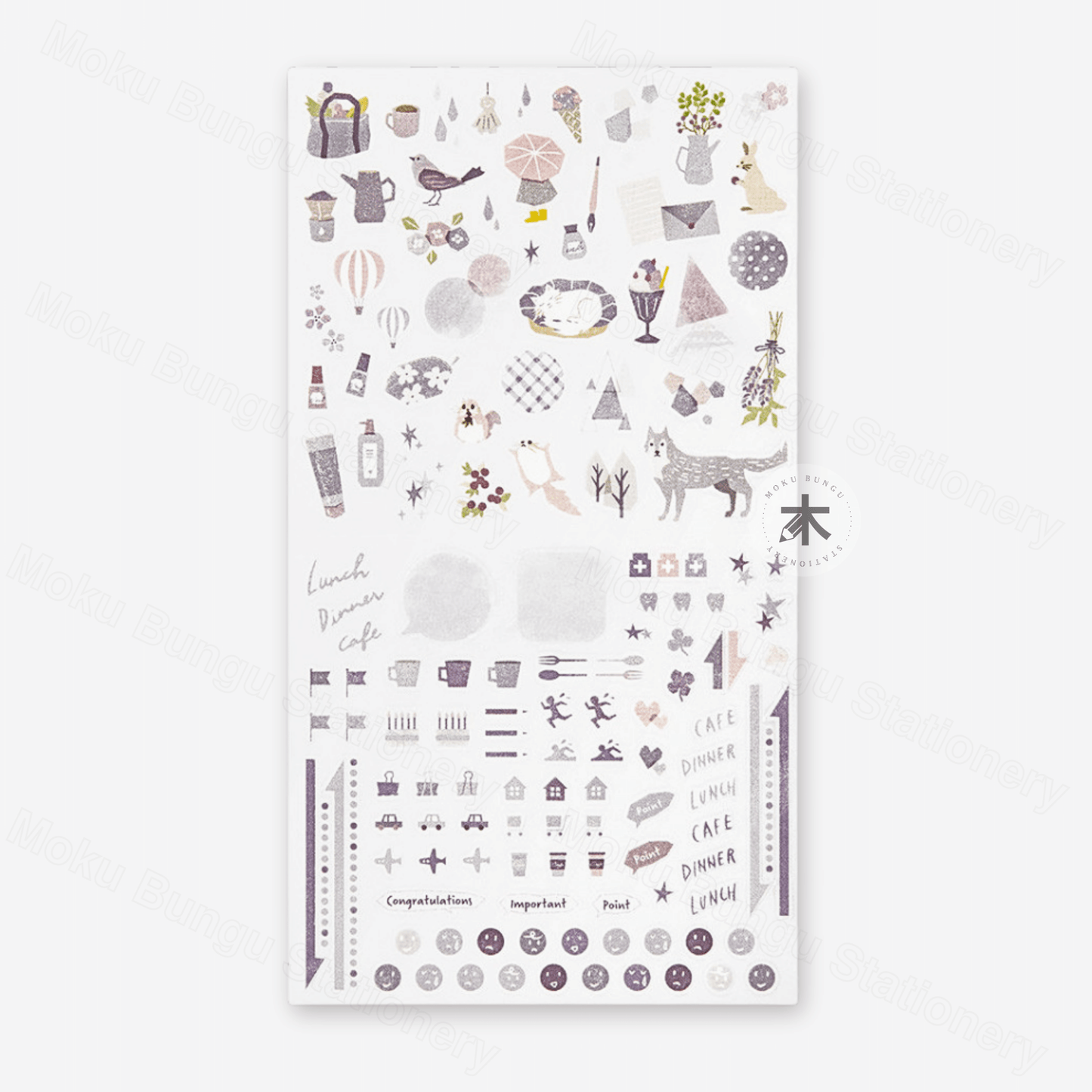 Midori - Seal Collection - Planner Stickers - Colour Theme - Lavender