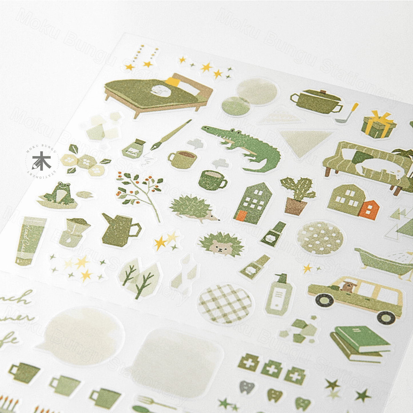 Midori - Seal Collection - Planner Stickers - Colour Theme - Moss Green