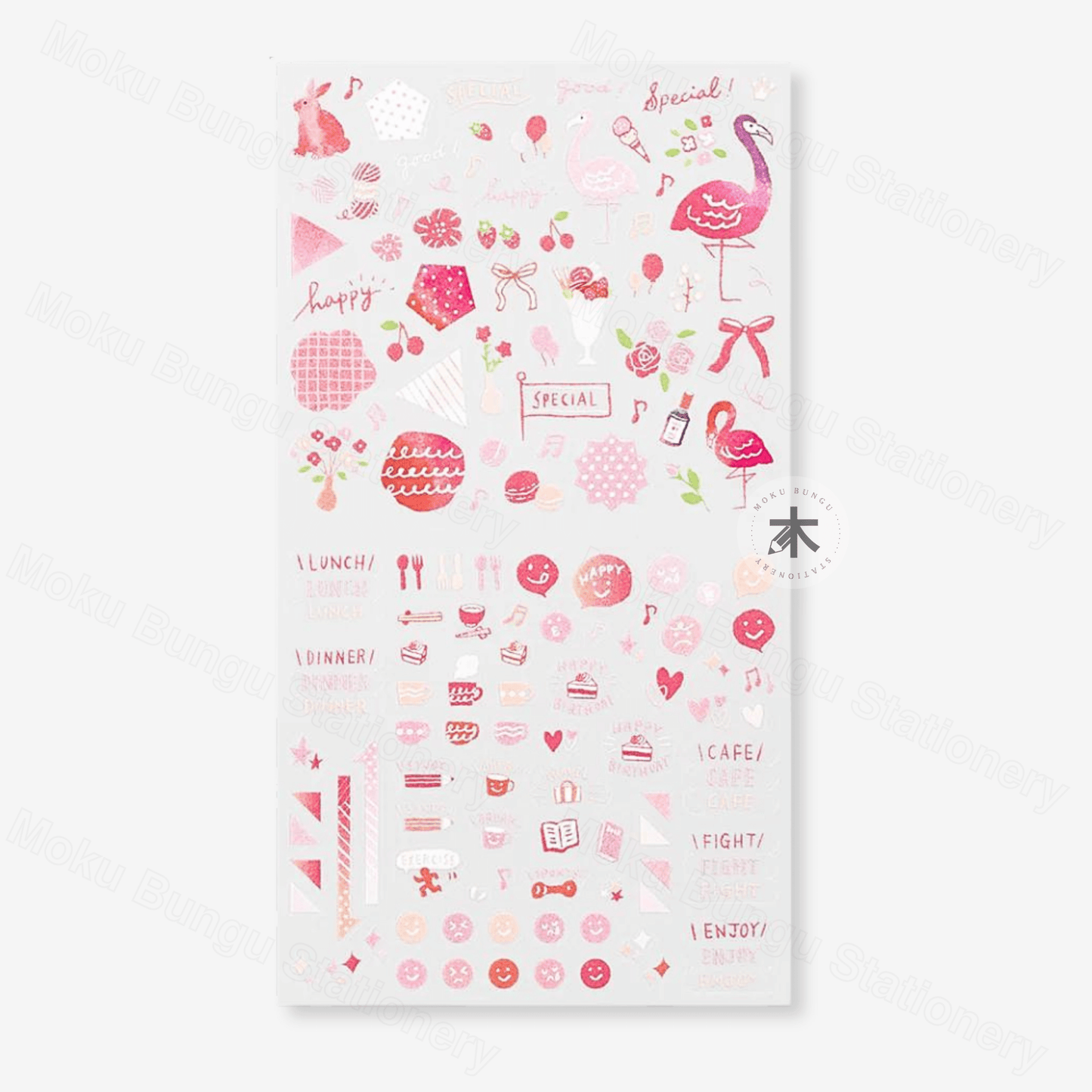 Midori - Seal Collection - Planner Stickers - Colour Theme - Pink