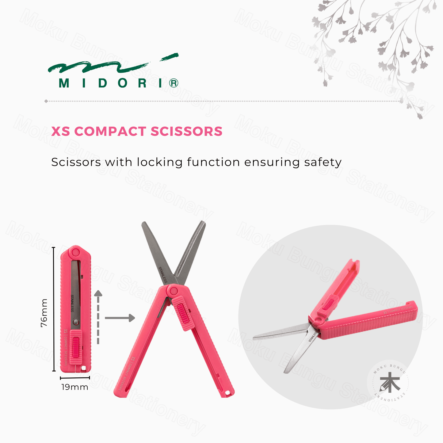 Midori - XS Portable Stationery Kit - Pink