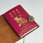 Rokkaku x Ob1toy - Foil-Stamped Notebook - Passport Style - Earth Tours - Red Cover