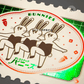 Rokkaku x Ob1toy - Foil-Stamped Postcard - Stamp Style - Dancing Bunnies