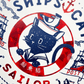 Rokkaku x Ob1toy - Foil-Stamped Postcard - Stamp Style - Ship's Cat