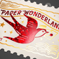 Rokkaku x Ob1toy - Foil-Stamped Postcard - Stamp Style - Swallow Bird