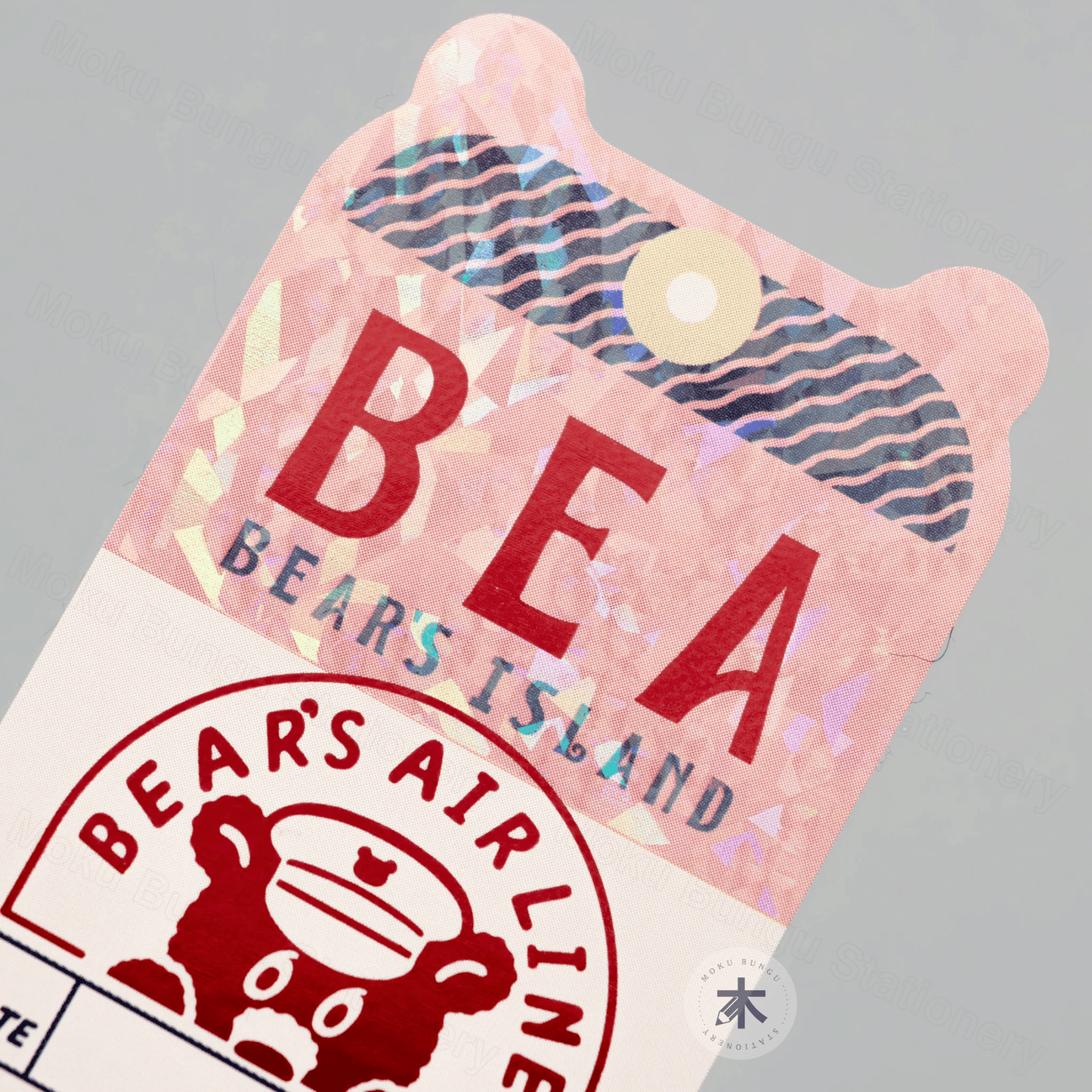 Rokkaku x Ob1toy - Holographic Foil Sticker - Bear's Ticket