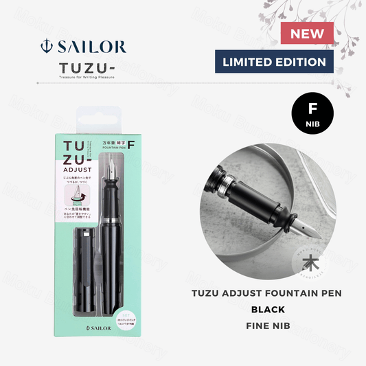 Sailor - TUZU Adjust Fountain Pen - Black - Fine Nib