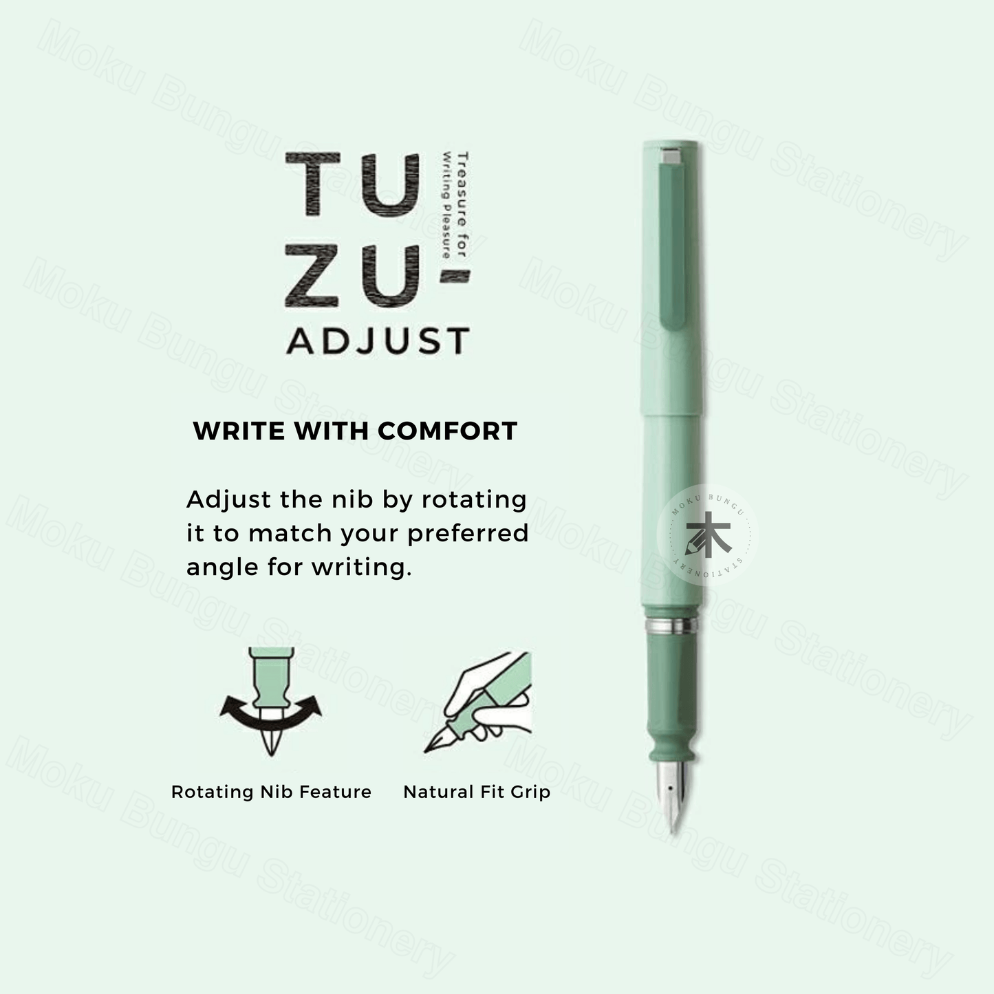 Sailor - TUZU Adjust Fountain Pen - Green - Broad Nib