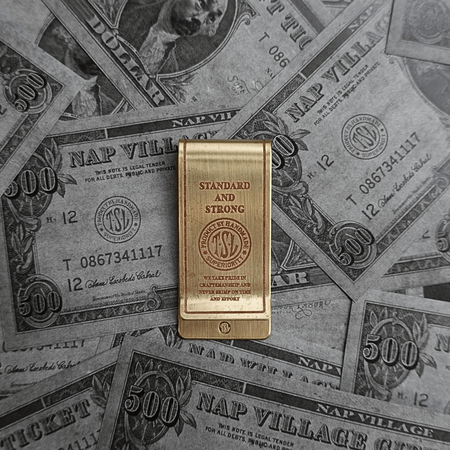 The Superior Labor - Brass Money Clip - TSL Round Logo