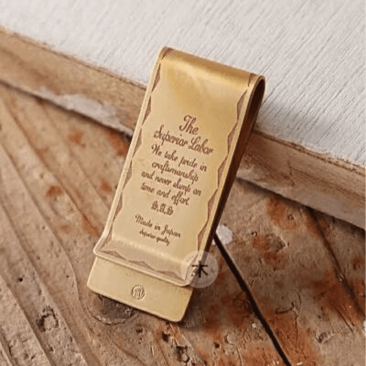 The Superior Labor - Brass Money Clip - TSL Slogan