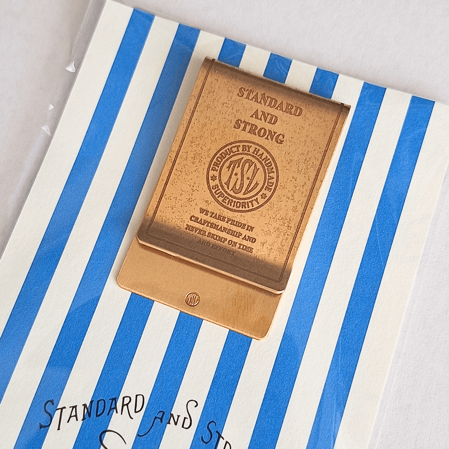 The Superior Labor - Brass Paper Clip - TSL Round Logo