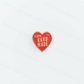 The Superior Labor - Brass Pin - Heart Logo - Red