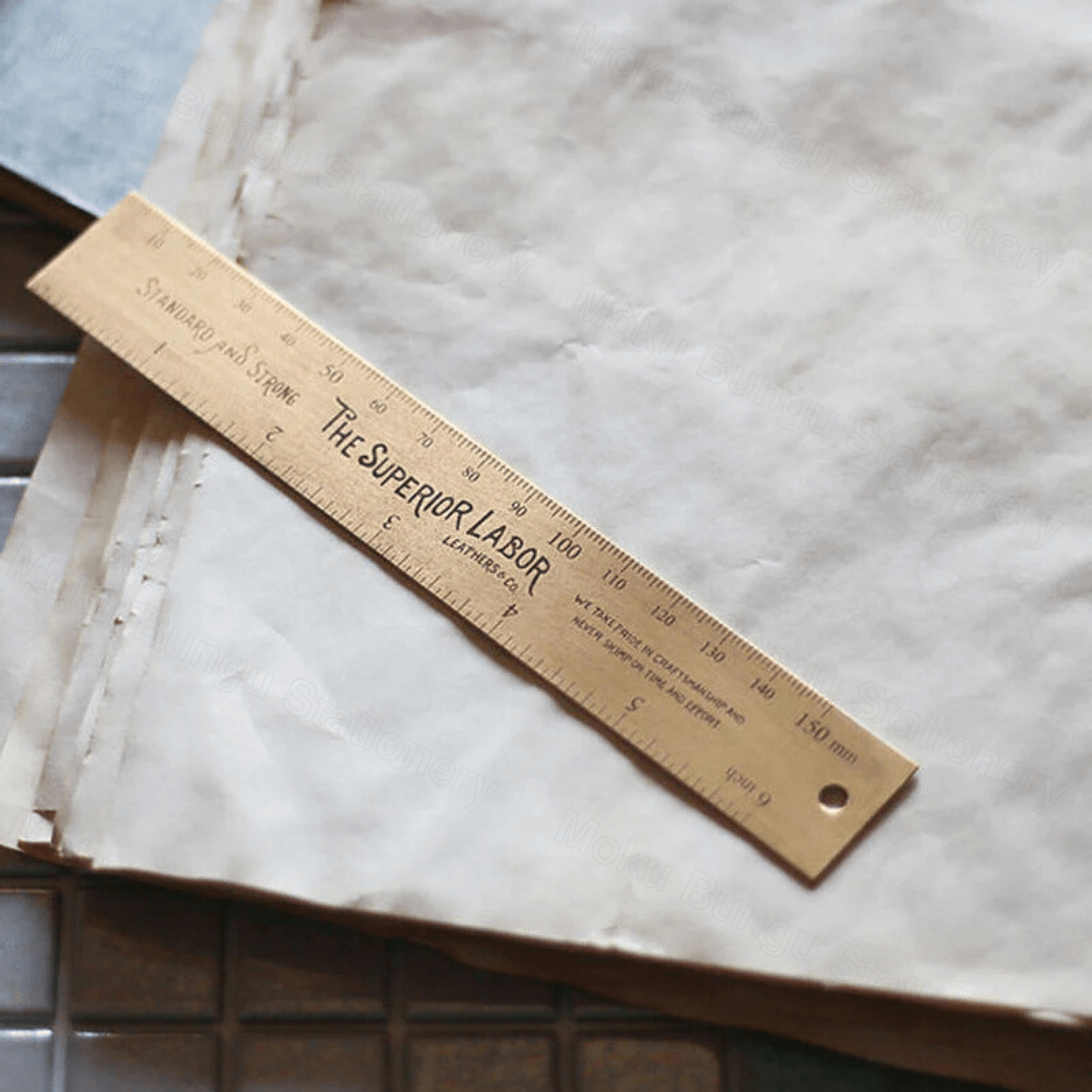 Superior Ruler The Superior Labor - Brass Ruler – Moku Bungu Stationery