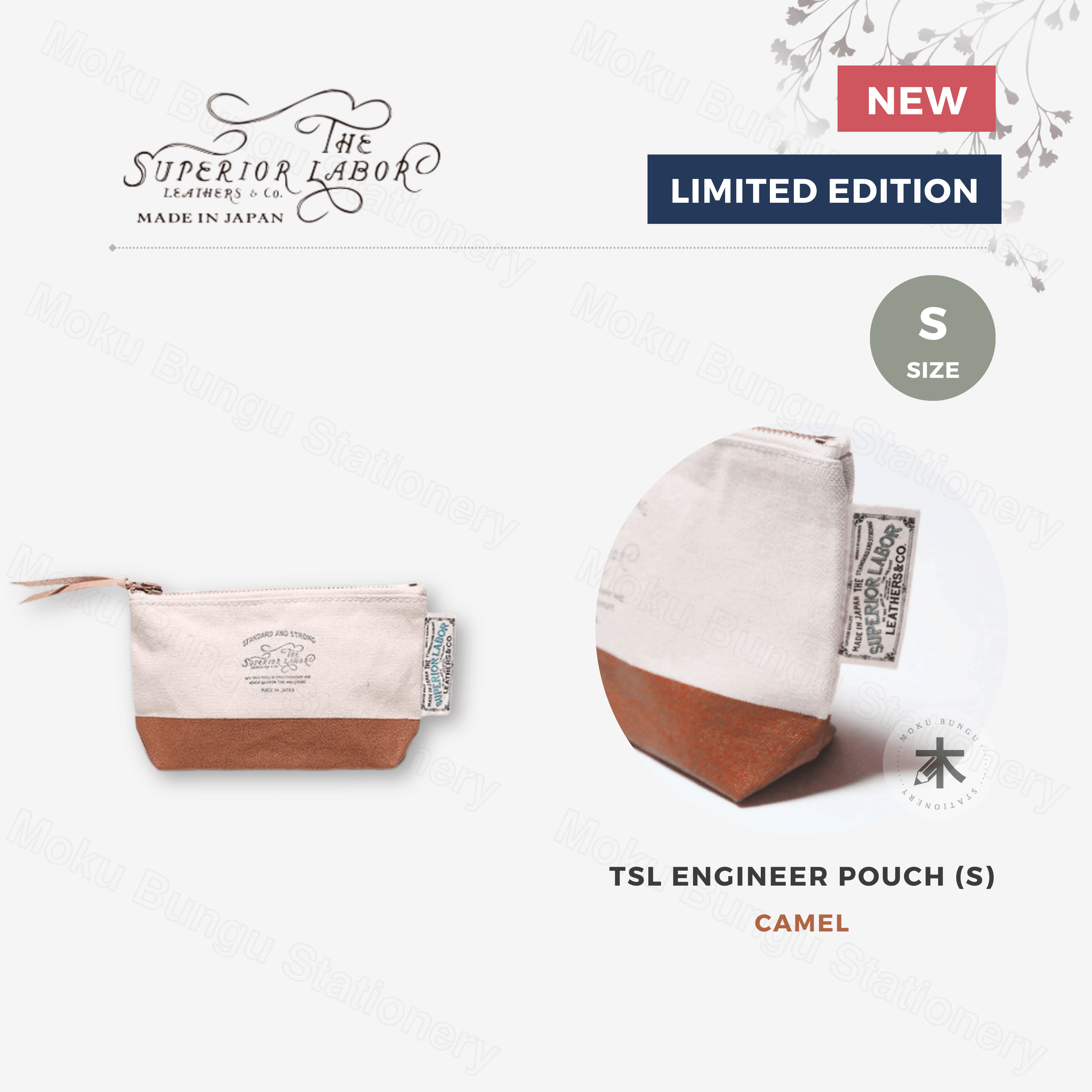 The Superior Labor - Engineer Pouch (S) - Camel – Moku Bungu Stationery