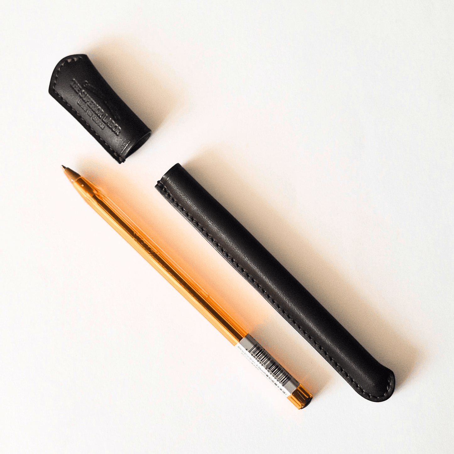 The Superior Labor - Leather Pen Sleeve & Cap - Black