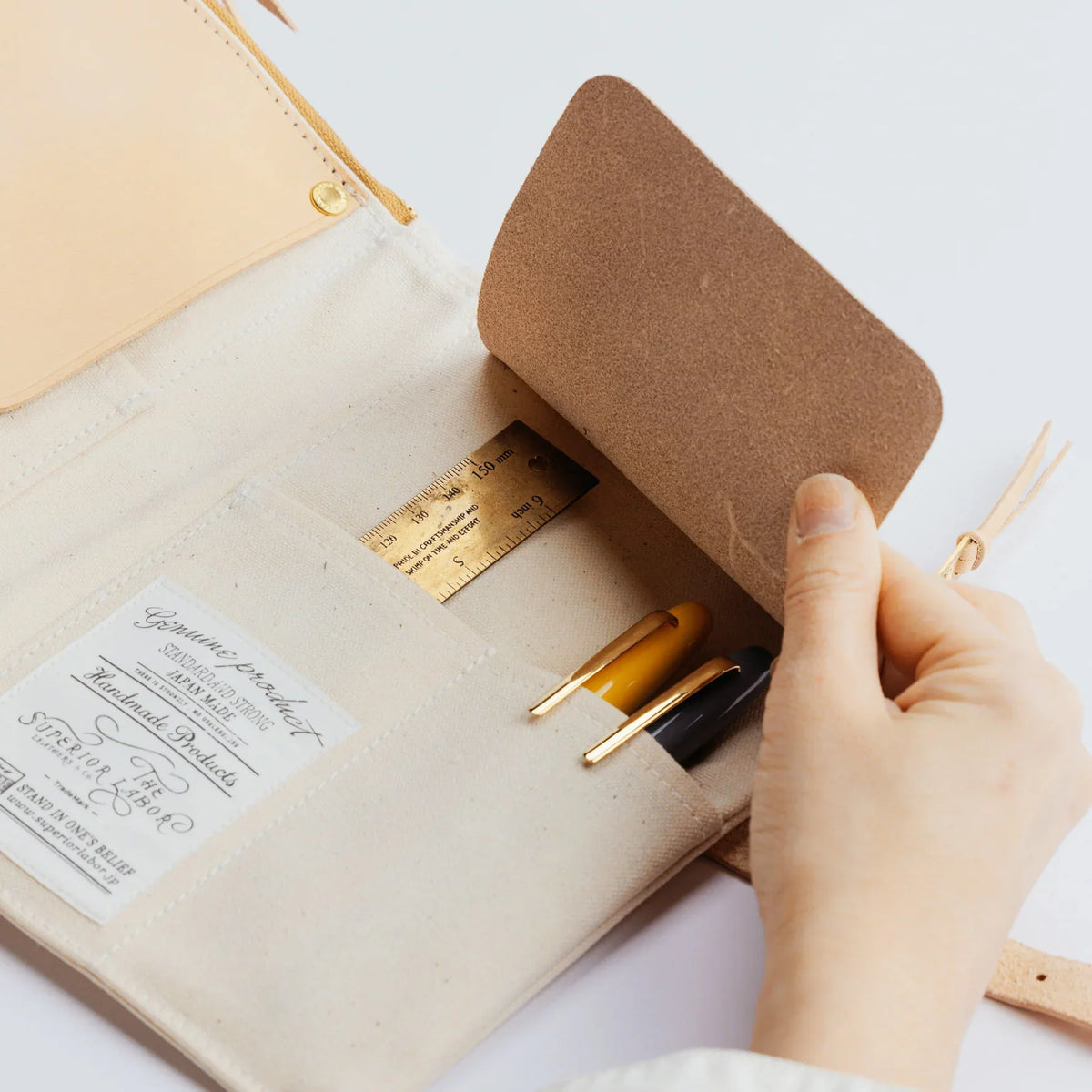 The Superior Labor - Paraffin Canvas Pen Case - Brown