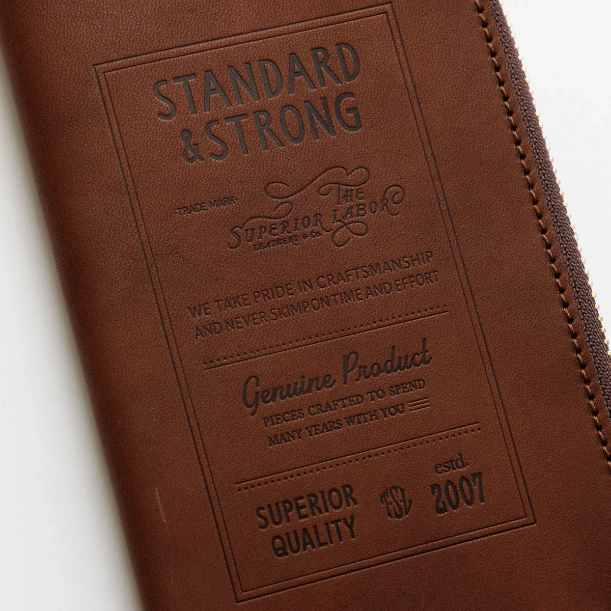 The Superior Labor - Stamped Series - Zip Case - Brown